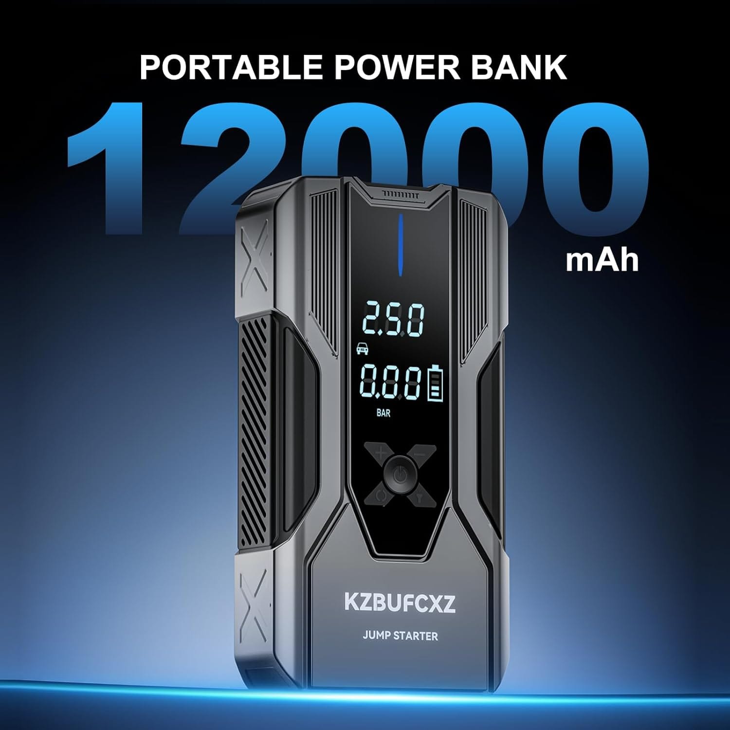 Jump Starter with Air Compressor,26800mAh Battery Booster Pack  150PSI Tire Inflator,4000A Peak 12V with Boost for All Gas/12L Diesel,Cars,SUV,Truck, 65W Portable Air,LED Light, Smart Jumper Cables