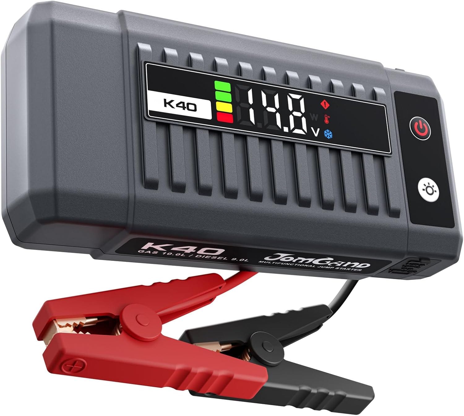 K40 Jump Starter 5000A Car Battery Booster Pack for Up to 10.0L Gas or 9.0L Diesel Engines, 12V Portable Jump Box with Extremely Safe Jumper Cable, USB/DC Charge and Mode Flashlight