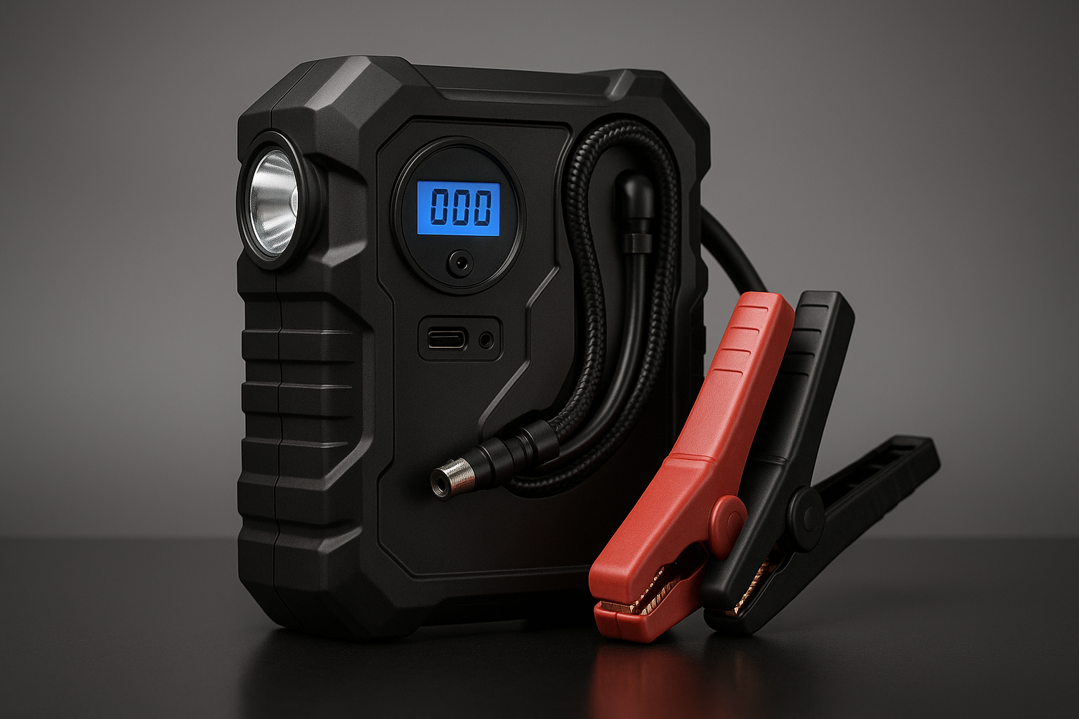 M7 SmartIgnition Jump Starter with Air Compressor, TÜV Certified 12V Car Battery Booster Pack, Portable Tire Inflator, Jump Box, 60Wh Power Bank, for 10L Gas and 8.5L Diesel