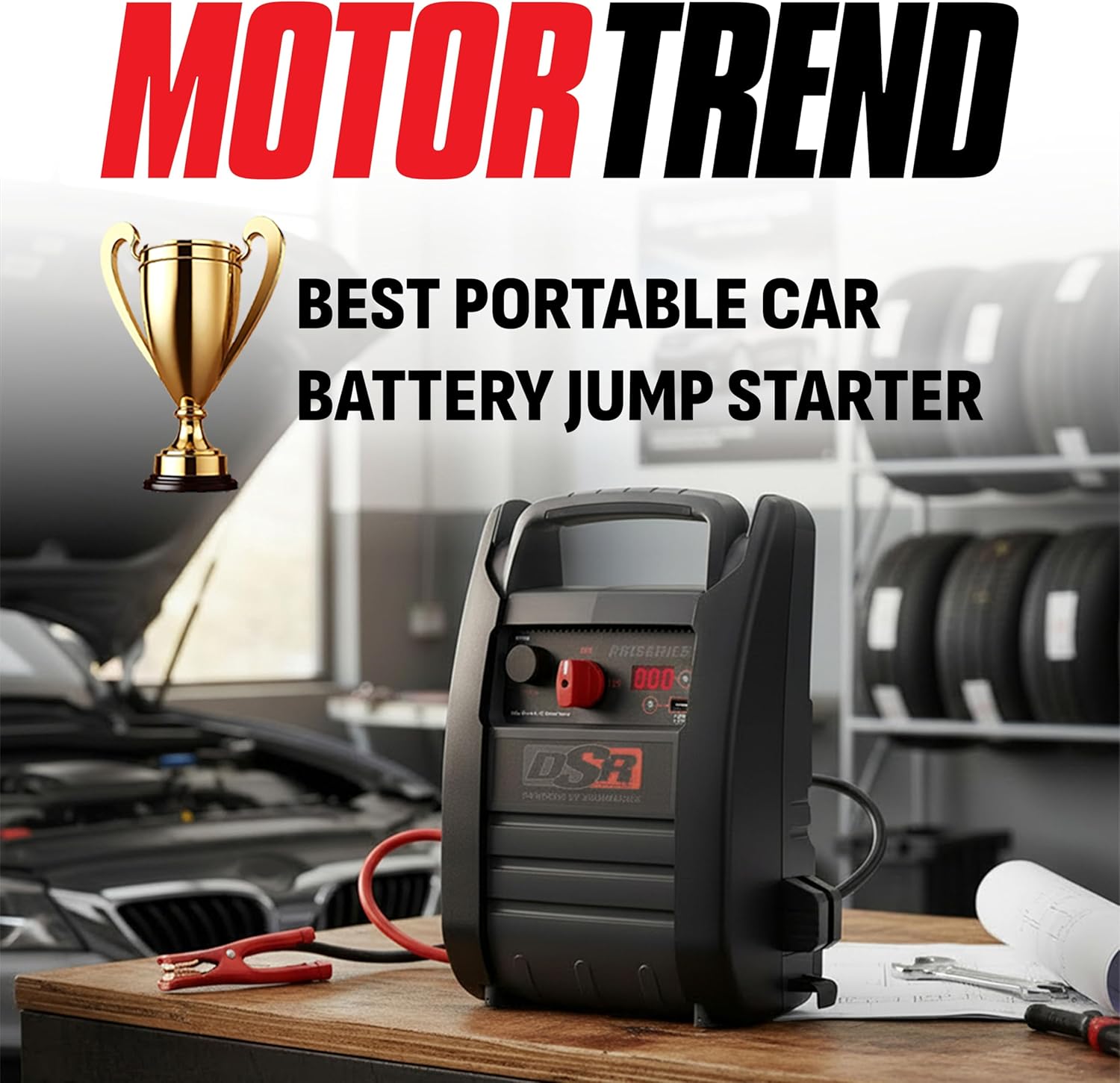 Schumacher Electric DSR ProSeries Car Battery Jump Starter - Peak Amp 12V Car Starter, Jump Box  Portable Power Station - Digital Display, Heavy-Duty Clamps - DSR165